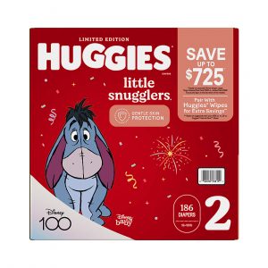 Huggies Little Snugglers Baby Diapers Size 2 - 186 Ct