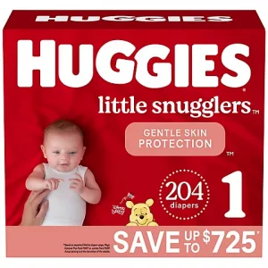 Huggies Little Snugglers Baby Diapers Size 1 - 204 CT