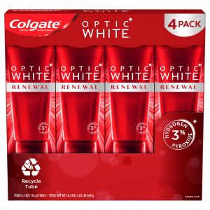 Colgate Optic White Renewal High Impact White Teeth Whitening Toothpaste, 4 ct.