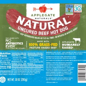 Applegate Naturals Uncured Beef Hot Dogs, 2 pk./12 oz.