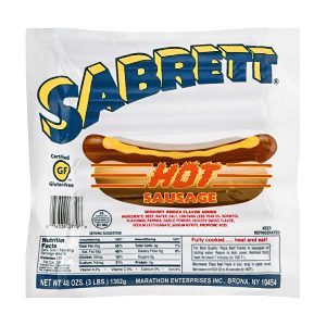 Sabrett All-Beef Hot Sausage, 3 lbs.