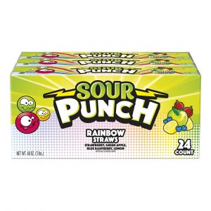 Sour Punch Rainbow Straws, 24 ct.