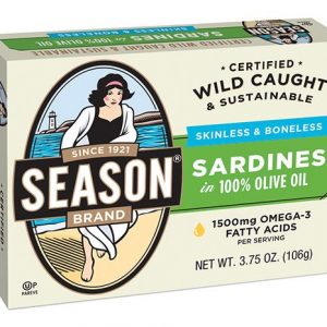 Season Brand Skinless and Boneless Imported Sardines in Olive Oil, 5 pk./3.7 oz.