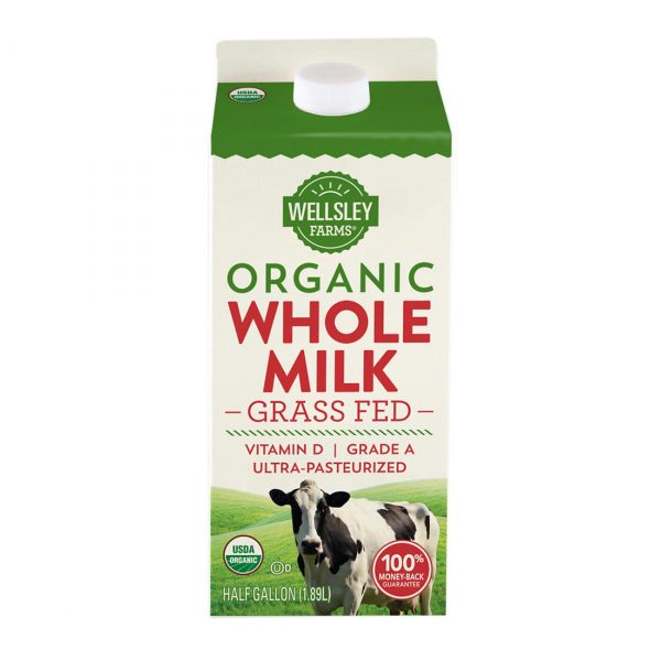 Wellsley Farms Organic Grass Fed Whole Milk, 64 oz.