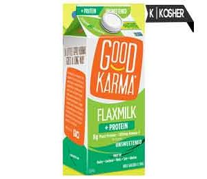 Good Karma Unsweetened Flax Milk + Protein, Half Gallon