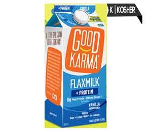 Good Karma Unsweetened Vanilla Flax Milk + Protein, Half Gallon