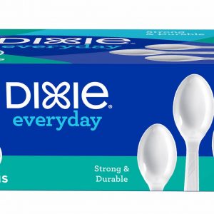Dixie Plastic Medium-Weight Spoons, 600 per Carton - White