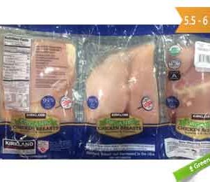 Kirkland Signature Organic Chicken Breasts Boneless and Skinless 99% Fat Free - 5.5 to 6.0 Lbs
