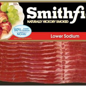 Smithfield Low Sodium Bacon, Naturally Hickory Smoked, 3 pk./16 oz.