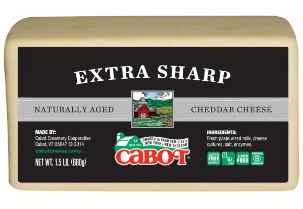 Cabot Creamery Extra Sharp Naturally Aged Cheddar Cheese, 1.5 lbs.