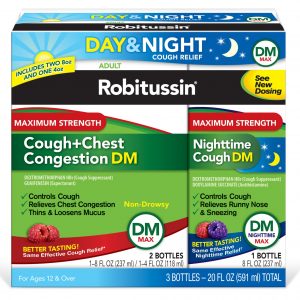 Robitussin DM Max Cough and Chest Congestion Day and Night, 20 oz.