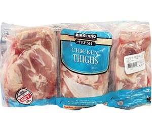 Kirkland Signature Fresh Chicken Thighs Price per LB. 9.5 - 10 LB