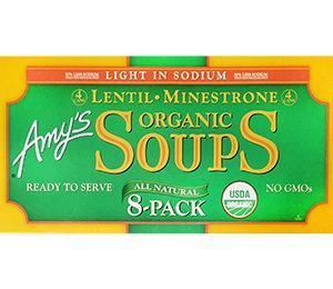 Amy's Kitchen Organic Lentils / Minestrone Soups 8 CT 14.5 OZ