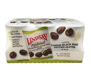 Lindsay Naturals Large Black Pitted Olives 6 CT / 6 OZ each
