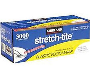 Kirkland Signature Strech-tite Plastic Food Wrap 3000' Roll.