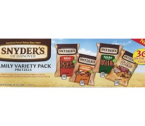 Snyder's Of Hanover Pretzels Family Variety Pack 36 CT.