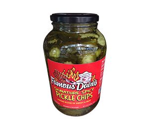 Famous Dave's Spicy Pickle Chips 64 OZ