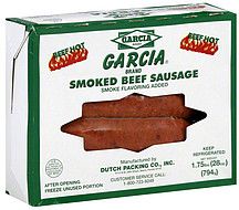 Garcia Smoked Beef Sausage, 5 lbs.