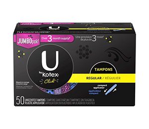 U by Kotex Click Regular Compact Tampon - 50 Count