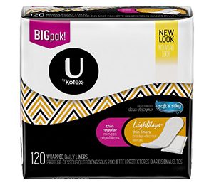 U by Kotex Lightdays? Thin Regular Pantiliner - 120 Count