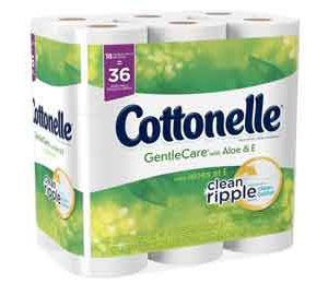 Cottonelle Gentle Care with Aloe & E Double Roll Toilet Paper - 18 Double Rolls