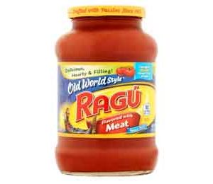 Ragu Old World Style Meat Flavored Pasta Sauce 23.9 Oz Glass Jar