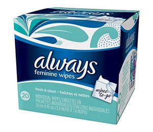 Always Fresh & Clean Feminine Wipes - 20 Count