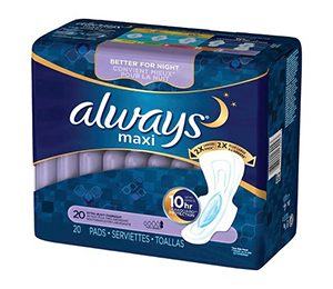 Always Overnight Extra Heavy Flow Pads 20 CT