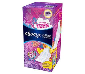 Always Radiant Infinity Teen Pads - 28 Count