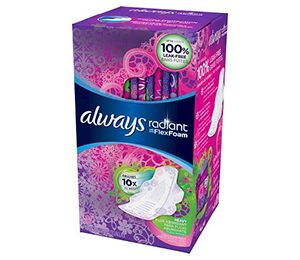 Always Radiant Heavy with Wings Scented Pads - 26 Count