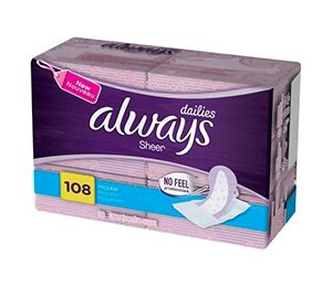 Always Light Absorbency Panty Liners - 108 Count