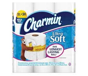 Charmin Ultra Soft Toilet Paper - 12 Mega Plus Rolls
