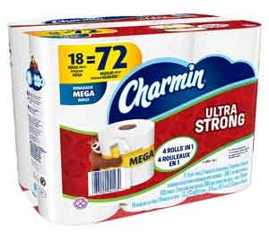 Charmin Ultra Strong Toilet Paper - 18 Mega Rolls