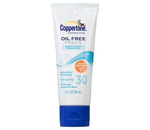 Coppertone Oil Free Face Sunscreen Lotion SPF 30