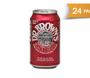 Dr Browns Black Cherry Soda 12oz Cans - 24 Pack