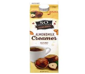 So Delicious Dairy Free Almond Milk Creamer, Hazelnut, One Quart