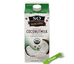 So Delicious Dairy Free Organic Unsweetened Coconut Milk Beverage, Half Gallon