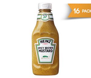 Heinz Squeeze Spicy Brown Mustard - 12 oz - 16 Pack