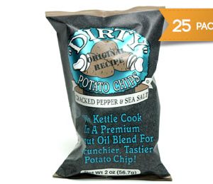 DirtyCracked Pepper & Sea Salt Chips - 2 oz - 25 Pack
