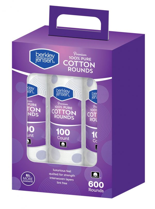 Berkley Jensen Premium Cotton Rounds, 6 pk./100 ct.