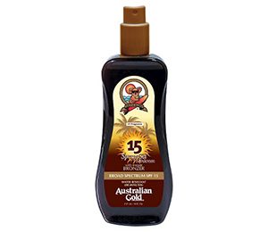 Australian Gold Sunscreen Spray Gel with Instant Bronzer SPF 15 - 8 oz