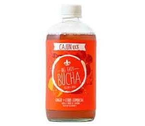 Big Easy Bucha, Cajun Kick Ginger + Citrus Kombucha, 16 Oz