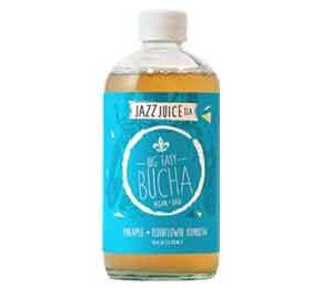 Big Easy Bucha, Jazz Juice Tea Pineapple + Elderflower Kombucha, 16 Oz