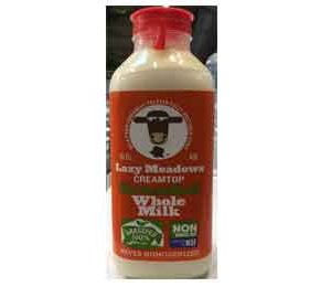 Lazy Meadows Cream Top Grassfed Whole Milk, 16 Oz