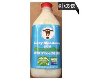 Lazy Meadows Skim Grassfed Fat Free Milk, Quart