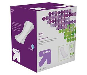 up & up Pantiliners - Long - Unscented - 108 ct