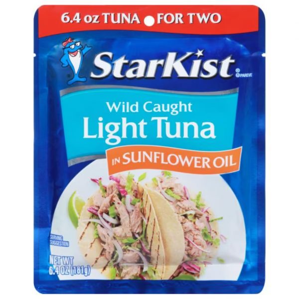 Starkist Light Tuna, in Sunflower Oil, Wild Caught 2.6 oz Pouch