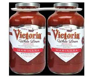 Victoria White Linen Marinara Sauce 2 x 40 Oz Jars
