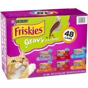 Purina Friskies Gravy Pleasers Cat Food Variety Pack, 48 ct./5.5 oz.
