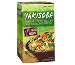 Ajinomoto Yakisoba with Vegetables, All Natural, 6 pack of 9 oz each